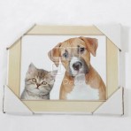 (EPF0021) MDF Dog and Cat Hanging Plaque